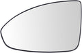 TRQ Driver Side Heated Mirror Glass with Backing Plate Compatible with 2011-2015 Chevrolet Cruze, 2016 Cruze Limited GM132412
