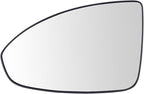 TRQ Driver Side Heated Mirror Glass with Backing Plate Compatible with 2011-2015 Chevrolet Cruze, 2016 Cruze Limited GM132412