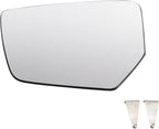 TRQ Heated Driver Side Mirror Glass Assembly Snap On Compatible with 2014-2020 Chevrolet Impala LT LS LTZ Premier Eco GM1327B
