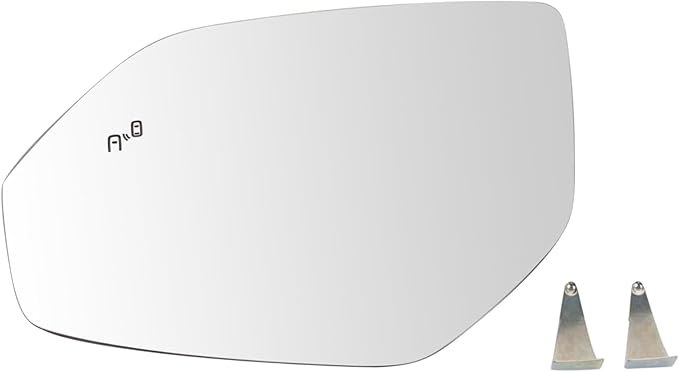 TRQ Driver Side Mirror Glass Heated Blind Spot For Factory Equipped & Aftermarket Mirrors Compatible with 2018 Volkswagen Atl