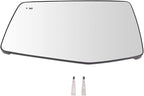 TRQ Left Mirror Glass Compatible with 2019-2021 Chevrolet Silverado 1500 GMC Sierra 1500