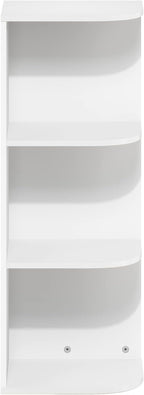 Furinno PASIR Book Shelf, 3-Tier Corner Bookshelf with Open Shelf, Standing Bookcase, 9.3 x 12 x 31.5 for Organization and St