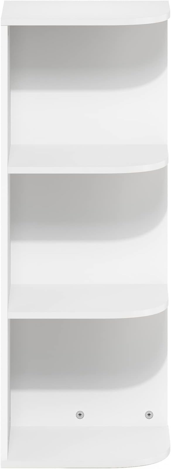 Furinno PASIR Book Shelf, 3-Tier Corner Bookshelf with Open Shelf, Standing Bookcase, 9.3 x 12 x 31.5 for Organization and St