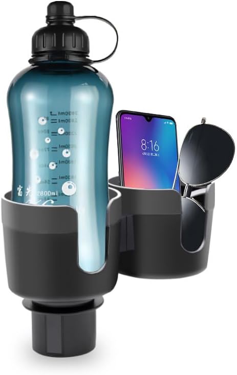 Cup Holder Expander for Car, 2 in 1 Cup Holder Phone Mount with Adjustable Base, Car Cupholder for Yeti Hydro Flasks 16-40oz 