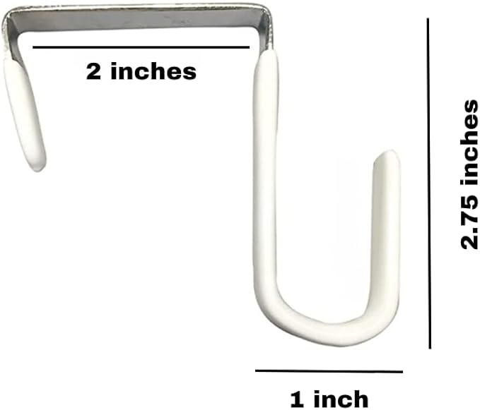 Evelots Over the Door Hooks - 4 Pack - Hangers for Clothes, Towel, Coats, Hats, Handbags - Made of Rubber Coated Steel - Clos