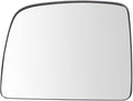 TRQ Driver Side Mirror Glass Heated Snap On Clear Compatible with 2014-2022 Ford Transit Connect FO1324167