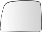TRQ Driver Side Mirror Glass Heated Snap On Clear Compatible with 2014-2022 Ford Transit Connect FO1324167
