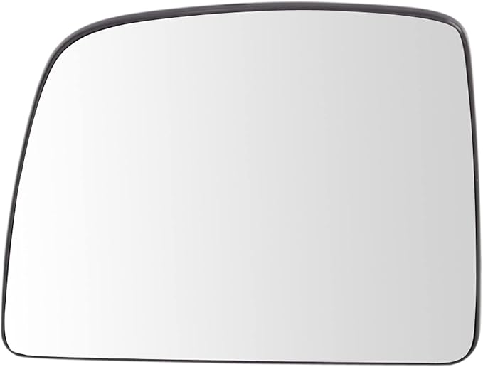 TRQ Driver Side Mirror Glass Heated Snap On Clear Compatible with 2014-2022 Ford Transit Connect FO1324167