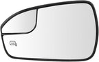 Senzeal Driver Side Heated Mirror Glass Replacement with Blind Spot mirror for Ford Fusion 2013 2014 2015 2016 2017 2018 2019 2020 DS7Z17K707F (Left Side)