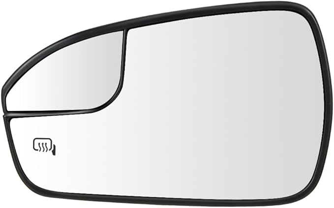 Senzeal Driver Side Heated Mirror Glass Replacement with Blind Spot mirror for Ford Fusion 2013 2014 2015 2016 2017 2018 2019 2020 DS7Z17K707F (Left Side)