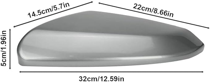 Silver Mirror Cap Cover For Honda Civic 2016 2017 2018 2019 2020 2021 Rearview Mirror Cap Replacement (Left Side)