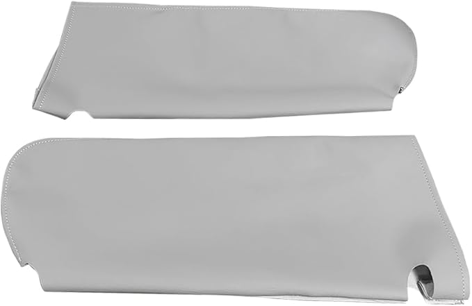 Car Sun Visor Cover Pair Gray, Leather Sun Visor Replacement Cover for Chevy Tahoe Suburban Yukon 1995-1999,(Skin Only)