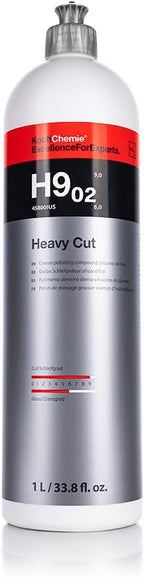 Heavy Cut Coarse Polishing Compound v2- H9.02 - Silicone-Oil-Free; Fast Reworking of Heavily Weathered Paintwork and Deep Scratches; Ideal for Soft and Scratch-Proof Paint (1 Liter)