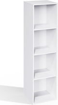 4 Cube Storage Organizer, Cube Shelf, Freestanding 4 Tier Open Shelf Bookcase for Home Office, Bedroom, Living Room, Study, W