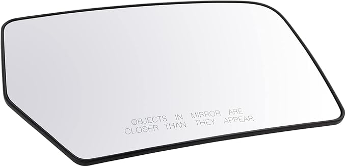 TRQ Passenger Side Mirror Glass with Backing Plate Convex Clear Compatible with 2007-2014 Ford Expedition FO1325110