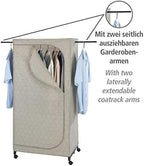 Wenko Balance Wardrobe with Wheels - Mobile Wardrobe Folding, Taupe, Kleiderschrank