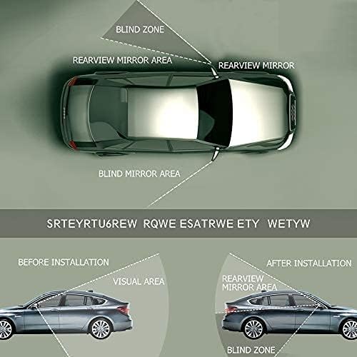 2Pcs Car Van Rectangular Blind Spot Mirror Towing Reversing Driving Stick On Adjustable Wide Angle Blind Spot Mirror for Car Van Towing Caravan