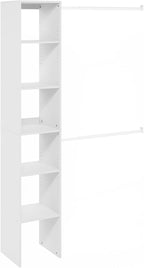 Furinno FANO Closet Organizers and Storage, Closet Storage Organizer with 2 Hanging Bars, Wardrobe Closet Shelf Towers, for W