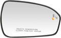 Senzeal Passenger Side Heated Mirror Glass with Blind Spot Detection BLIS for Ford Fusion 2013 2014 2015 2016 2017 2018 2019 2020 2021 DS7Z17K707C DS7Z-17K707-C (No Auto Dimming)(Right Side)