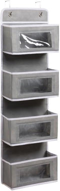 1 Pack 4-Shelf Over Door Hanging Organizer Houseware Storage Bag Wall Mount Containers，Storage Bag for Bedroom, Kitchen, Cabi