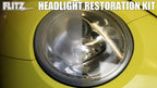 Flitz Car Headlight Restoration Kit - USA-Made Headlight Cleaner and Restorer Kit - Includes 1.7oz Polish, 1.7oz Sealant, 3" 