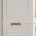 Leavader Portable Wardrobe Closet, Large Collapsible Plastic Wardrobe with Wheels, Foldable Clothes Storage Cabinet with 8 Sh