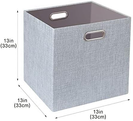 Posprica 3X Thicker Fabric Storage Cubes 13 inch Collapsible Storage Bins for Organization, Cubby Storage Baskets for Organiz