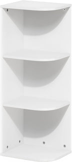 Furinno PASIR Book Shelf, 3-Tier Corner Bookshelf with Open Shelf, Standing Bookcase, 9.3 x 12 x 31.5 for Organization and St