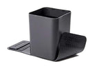 Car Trash Can, 0.8 Gallon Medium Car Garbage Bin with Stability Base Flap & Spikes for Car Humps and Flat Floors, Durable Plastic Auto Trash Container