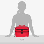 Mancro Dual Layers Medicine Organizer Bag, Pill Bottle Organizer Storage with Lockable Zipper, Medication Travel Bag for Pill