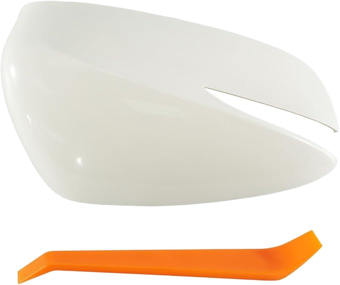 Rear View Mirror Cover Shell White Fit for Mazda CX-5 CX-3, Replace KR22-69-1N1-85 KR22691N185, Passenger Side