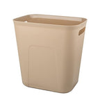 UUJOLY Plastic Small Trash Can Wastebasket, Garbage Container Basket for Bathrooms, Laundry Room, Kitchens, Offices, Kids Rooms, Dorms, 3.5 Gallon, Khaki