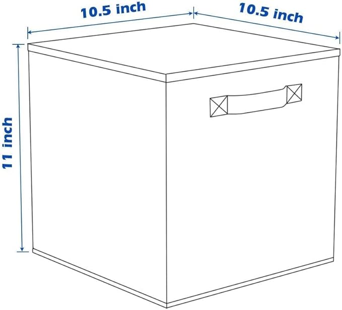 ShellKingdom Storage Bins, Foldable Fabric Storage Cubes And Cloth Storage Organizer Drawer For Closet And Toys Storage, 6 Pa