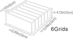 HSLFUAI Bra Organizer for Drawer, 2 Pack Bras Storage Organizer with Compartments, Drawer Organizer for Bras (White-6S-2PCS)