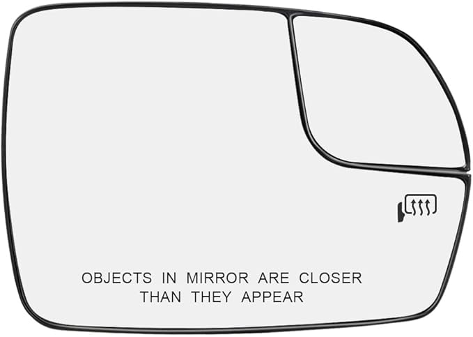 Senzeal Passenger Side Heated Mirror Glass Replacement with Blind Spot Mirror for Ford Edge 2015 2016 2017 2018 (Right Side)