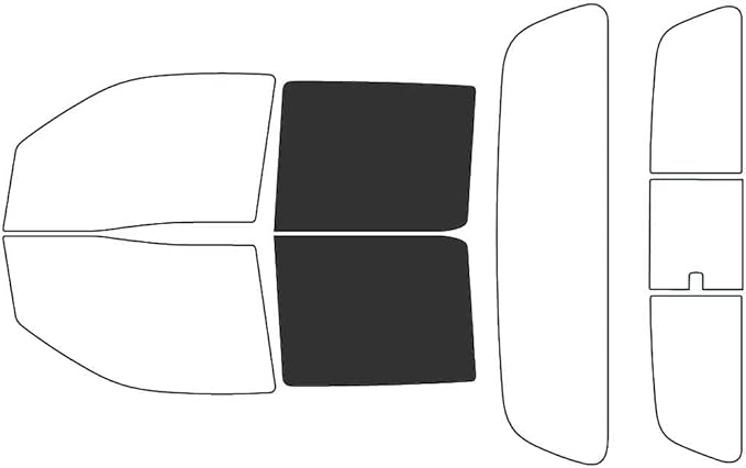 Rvinyl Window Tint Kit Compatible with Nissan Frontier 2022-2024 (4 Door Crew Cab) - Back Precut Kit - 20%
