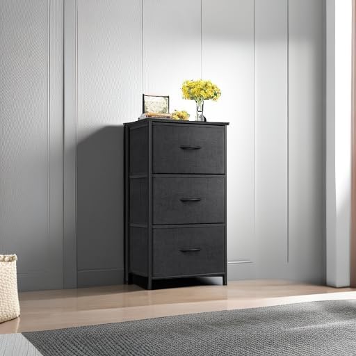 AODK Dresser for Bedroom Nightstand Small Dressers Chest of Drawers End Table for Living Room, Closet Dresser with 3 Storage 