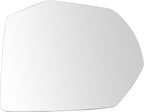 TRQ Left Driver Side Mirror Glass Heated Clear Convex Compatible with 2021-2024 Chevrolet Suburban Tahoe GMC Yukon Yukon XL G