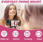 JOYTUTUS Shower Phone Holder, Reusable Suction Cup Phone Mount for Shower, Mirror, Kitchen, Window & Bathroom, Shower Phone Mount Compatible with iPhone 16, 15, 14, 13, 12 & All Phones,Pink,1 Pack
