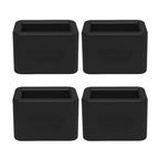 Morlike Silicone Buckle Holder Booster (Black, 4 Pack)