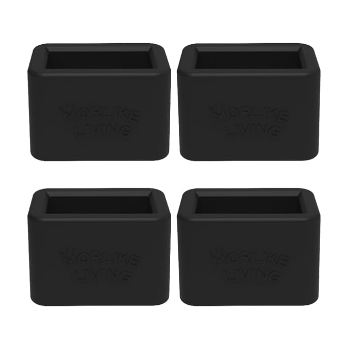 Morlike Silicone Buckle Holder Booster (Black, 4 Pack)