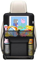 Meolsaek Kick Mats Back Seat Protector, Waterproof Oxford Seat Back Protector, Car Seat Back Protector for Kids, Back of Seat Protector for Kids Feet Car Seat (Black C -1pc)