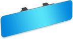 SkycropHD Frameless Anti Glare Rear View Mirror Interior Panoramic Wide Angle Mirror Eliminate Blind Spots for Car SUV Truck – Flat,11.8in (Blue)