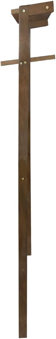 Solid Wood Decorative Ladder - Leaning Blanket Rack for Home Decor Rubbed Walnut