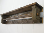 Reclaimed Wood Quilt & Towel Ladder | Distressed Primitive Shelf for Rustic, Cottagecore & Farmhouse Decor