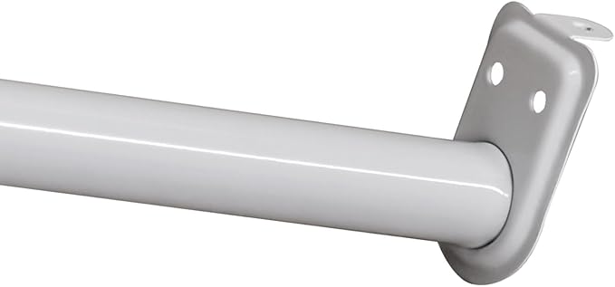 Adjustable Closet Rod, Steel 48 Inch to 72 Inch, 30 Pound Capacity, White – Design House, 205831 (Pack of 2)