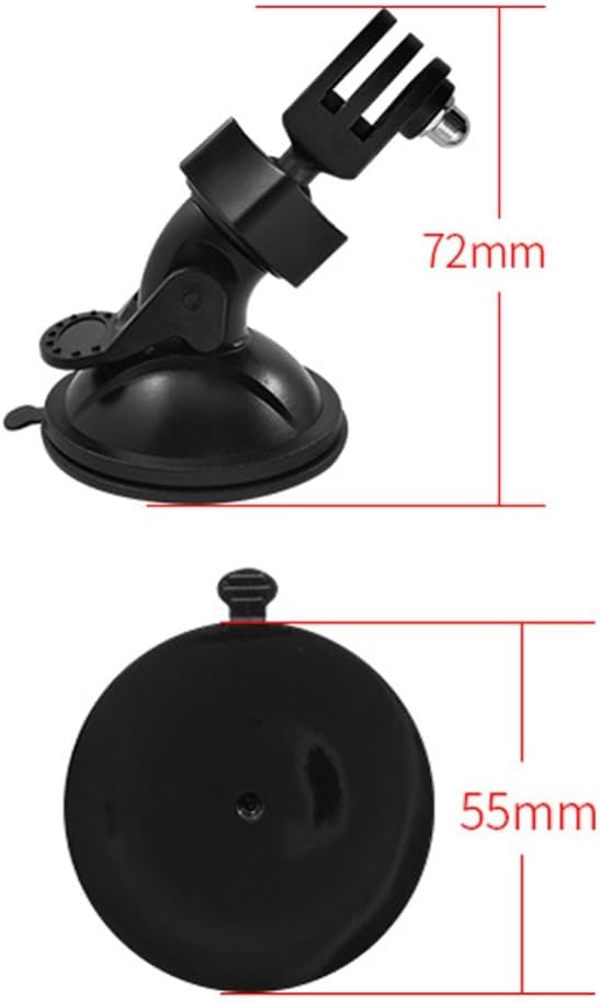 Universal Car Dash Cam Mount - Vacuum Suction Cup Holder with 4 Interchangeable Heads for GPS Navigation and Dashboard Recorder(Triadius Shape Heads)