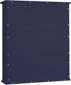 TaoHFE Blue Bathroom Over The Toilet Storage Cabinet,Wall Medicine Cabinet Organizer with 2 Door Adjustable Shelves,Wooden Mo
