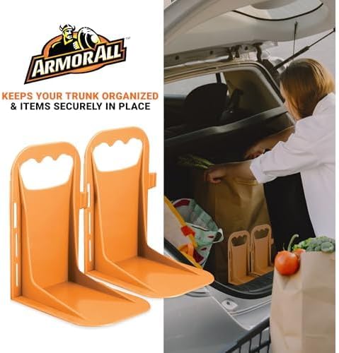 Armor All Trunk Cargo Blocks, Cargo Dividers, Trunk Dividers, Hook & Loop Trunk Organizer Blocks to Hold Cargo in Place,