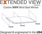 Blind Spot Mirror - Extended View, Premium Real Glass, Custom Fit - Compatible with BMW X2 F39 - Set of 2 (Left & Right)